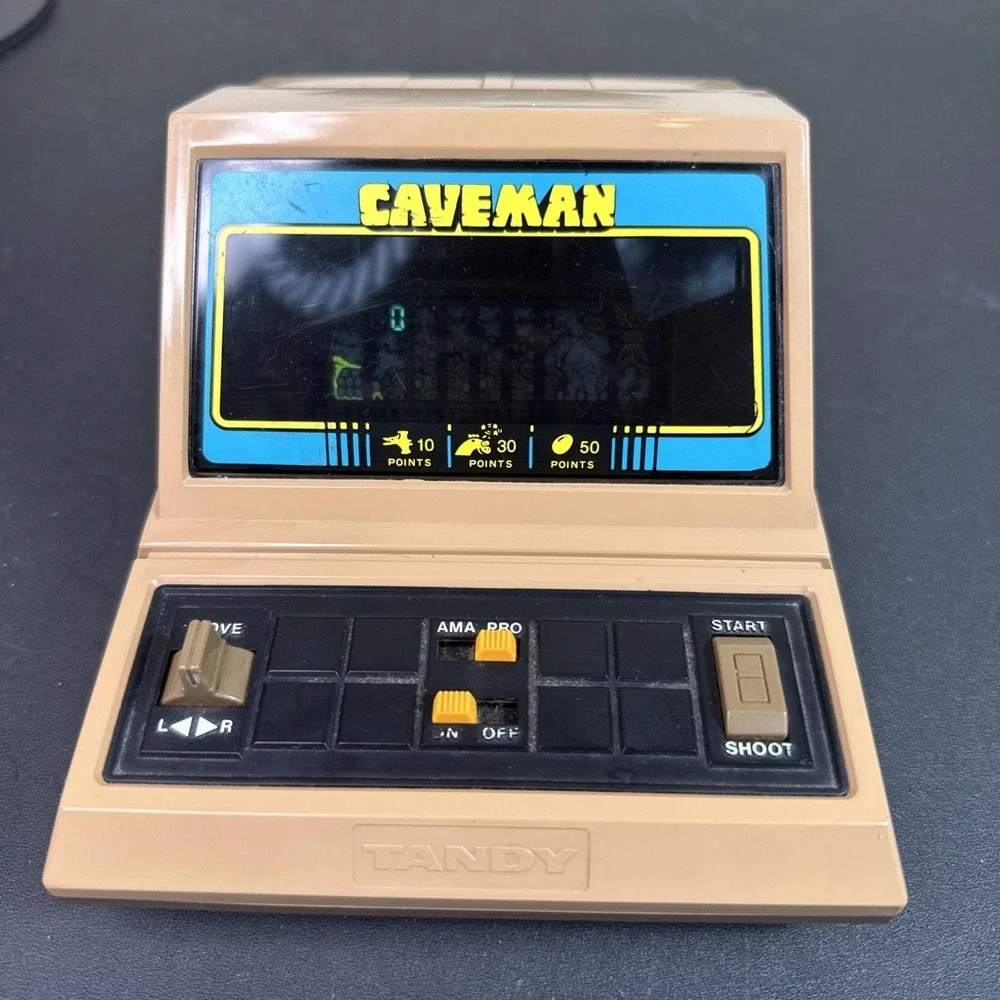 Vintage 1980s Tandy Caveman Tabletop Game‎ Radio Shack 60-2172 Works!
